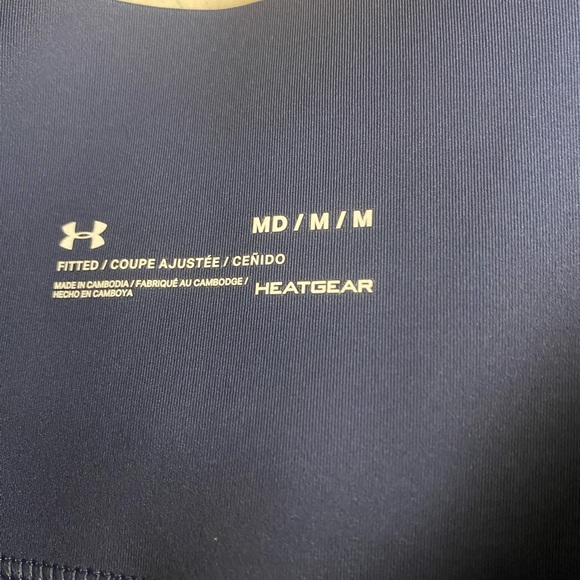 Under Armour Black and Slate Grey HeatGear Compression Leggings Size M - Picture 5 of 6